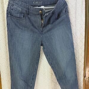 platinum train conductor jeans, Y2K unique, striped,retro, Thomas the train,